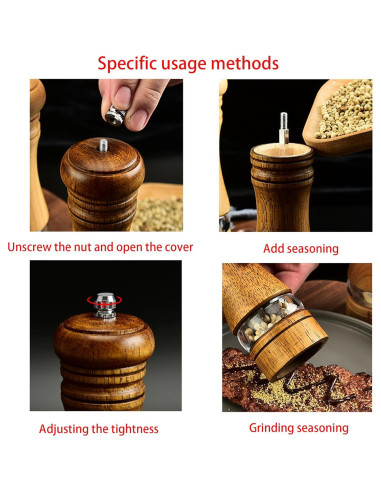 Juego de Molinillos de Sal y Pimienta GZLT 16.5 cm Manual