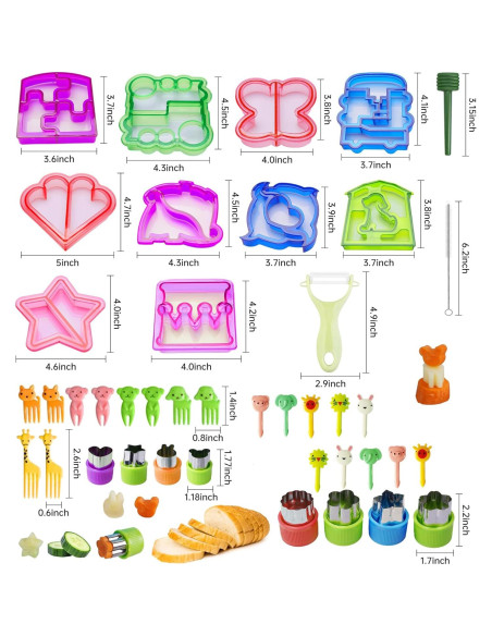 Juego de Cortadores de Sándwich IELEK para Niños - 10 Formas