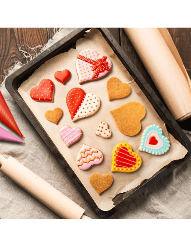 Juego de Cortadores de Galletas Corazón KELOFKO - 7 Piezas