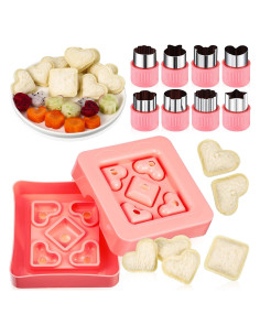 Juego de 9 Cortadores de Sándwich y Frutas Mimorou