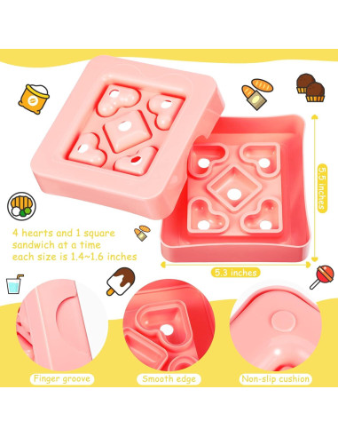 Juego de 9 Cortadores de Sándwich y Frutas Mimorou