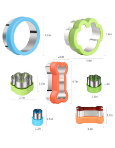 Juego de Cortadores de Galletas Perro 4 Huesos 4 Huellas 2
