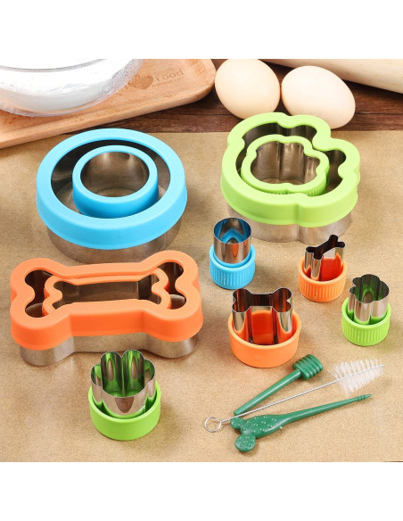 Juego de Cortadores de Galletas Perro 4 Huesos 4 Huellas