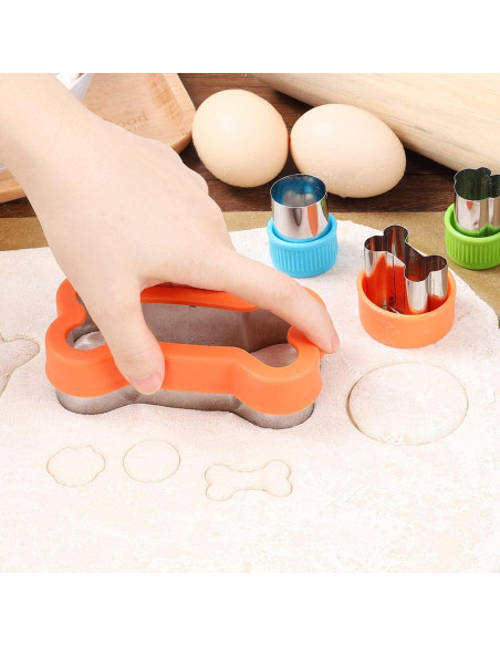 Juego de Cortadores de Galletas Perro 4 Huesos 4 Huellas