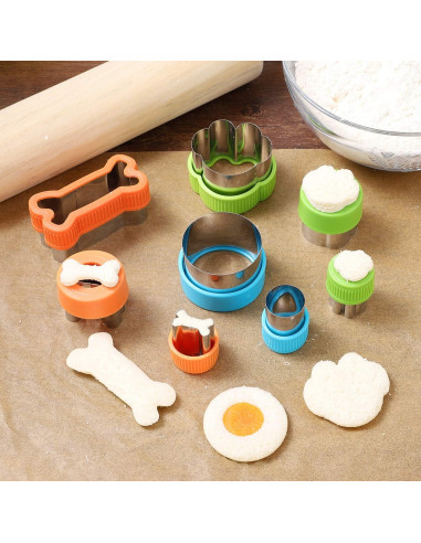 Juego de Cortadores de Galletas Perro 4 Huesos 4 Huellas