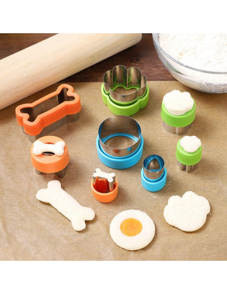 Juego de Cortadores de Galletas Perro 4 Huesos 4 Huellas