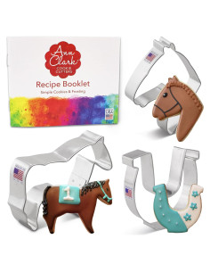 Juego de Cortadores de Galletas Caballo Ann Clark 3 Piezas