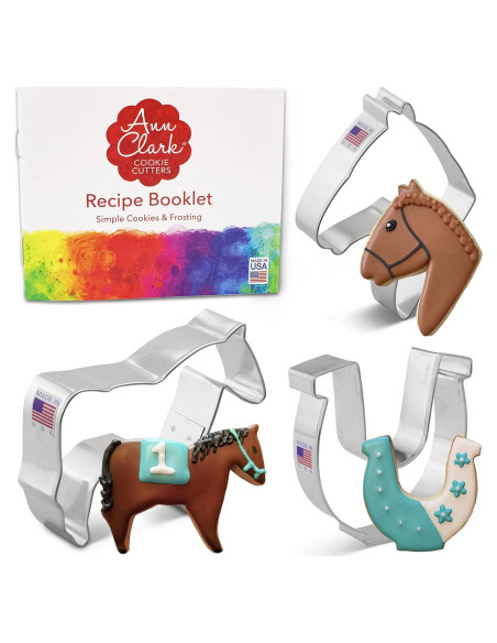 Juego de Cortadores de Galletas Caballo Ann Clark 3 Piezas