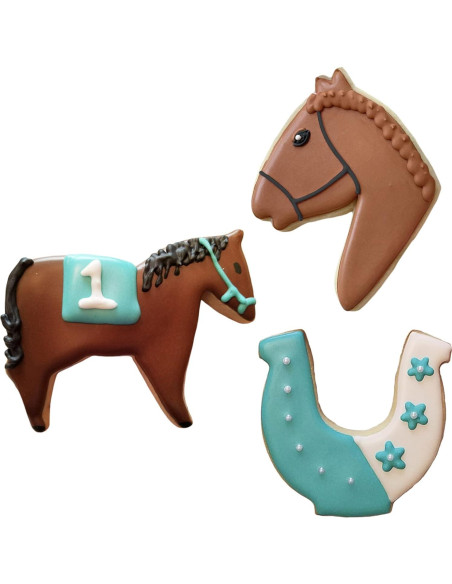 Juego de Cortadores de Galletas Caballo Ann Clark 3 Piezas