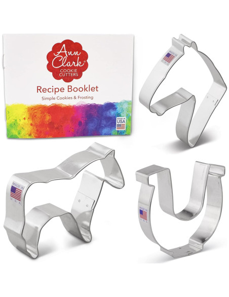 Juego de Cortadores de Galletas Caballo Ann Clark 3 Piezas