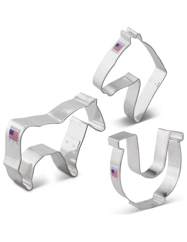 Juego de Cortadores de Galletas Caballo Ann Clark 3 Piezas