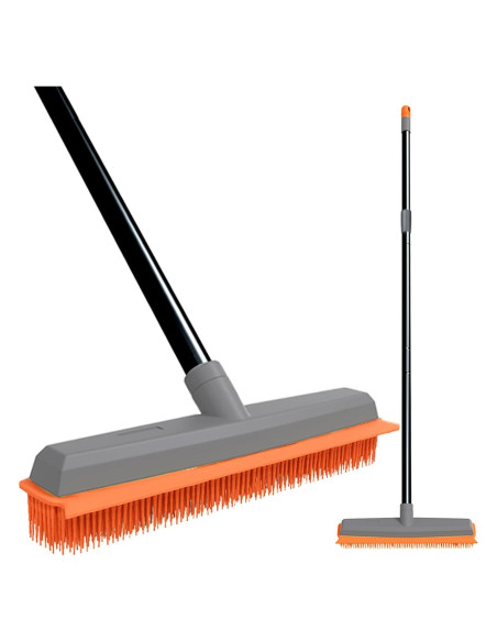 Escoba de goma TreeLen extensible para limpieza de alfombras