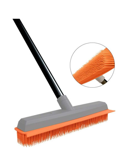 Escoba de goma TreeLen extensible para limpieza de alfombras