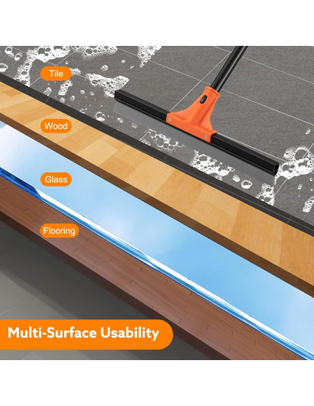 Raspador de Piso Wlich 43 cm Cuchilla Goma Mango 154 cm