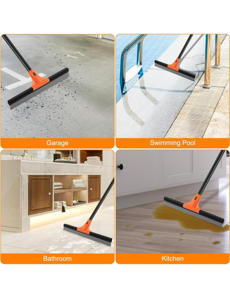 Raspador de Piso Wlich 43 cm Cuchilla Goma Mango 154 cm