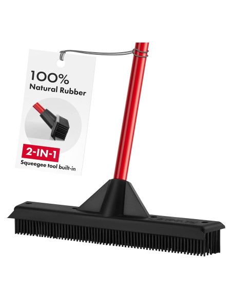 Escoba de Goma Ravmag 55" con Limpiaparabrisas Multiusos