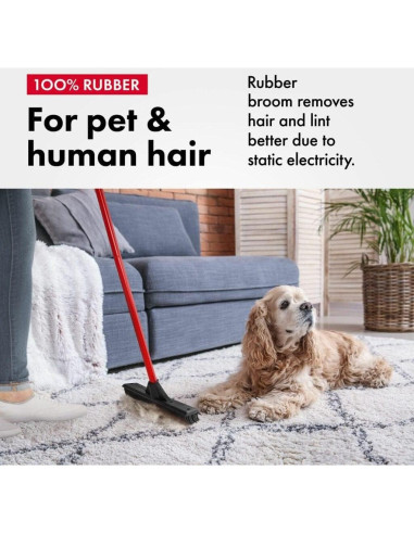 Escoba de Goma Ravmag 55" con Limpiaparabrisas Multiusos