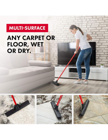 Escoba de Goma Ravmag 55" con Limpiaparabrisas Multiusos