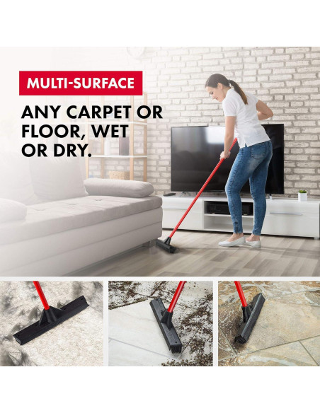 Escoba de Goma Ravmag 55" con Limpiaparabrisas Multiusos