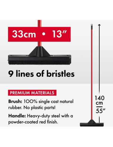 Escoba de Goma Ravmag 55" con Limpiaparabrisas Multiusos