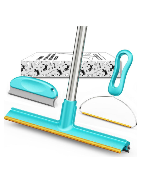 Rastrillo para Alfombra Airbee - Eliminador de Pelo Mascota 3 Pzas