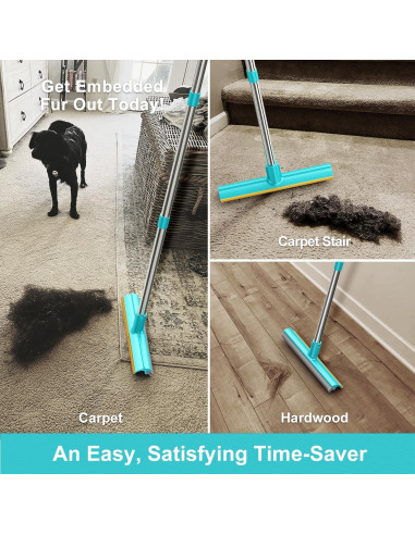 Rastrillo para Alfombra Airbee - Eliminador de Pelo Mascota 3 Pzas