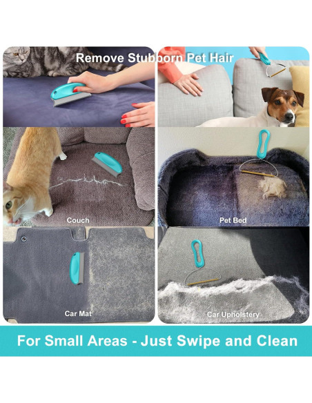 Rastrillo para Alfombra Airbee - Eliminador de Pelo Mascota 3 Pzas