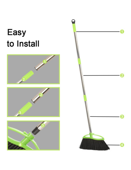 Escoba de Ángulo Dodifker LSB-001 Verde con Cerdas Suaves