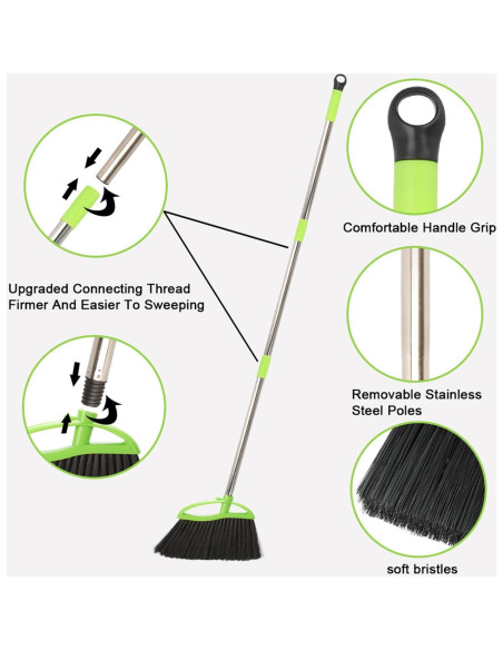 Escoba de Ángulo Dodifker LSB-001 Verde con Cerdas Suaves