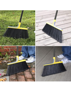 Escoba Exterior KeFanta 147 cm Alta Resistencia Amarilla 2