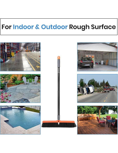Escoba Push TreeLen 45.72 cm Multi-Superficie Alta Resistencia