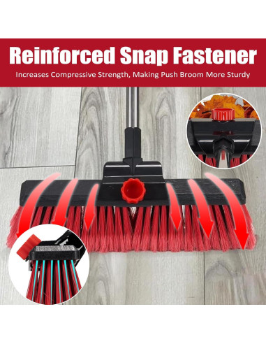 Escoba de Empuje YACASA 53" Mango Inoxidable 45,72 cm