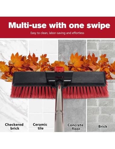 Escoba de Empuje YACASA 53" Mango Inoxidable 45,72 cm