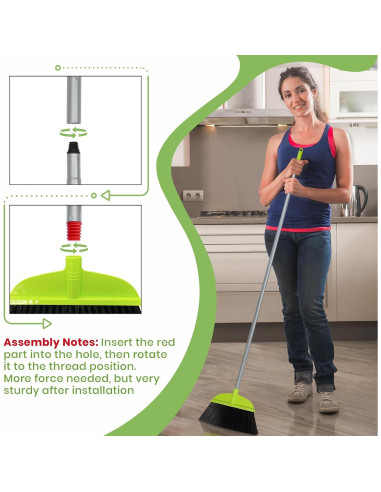 Escoba de Piso KalTell Verde 139,7 cm para Limpieza Interior