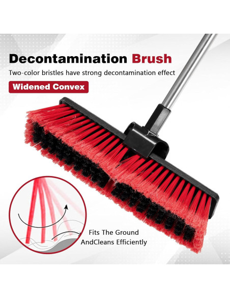 Escoba de Empuje YACASA 53" Mango Inoxidable 45,72 cm