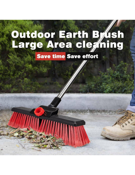 Escoba de Empuje YACASA 53" Mango Inoxidable 45,72 cm