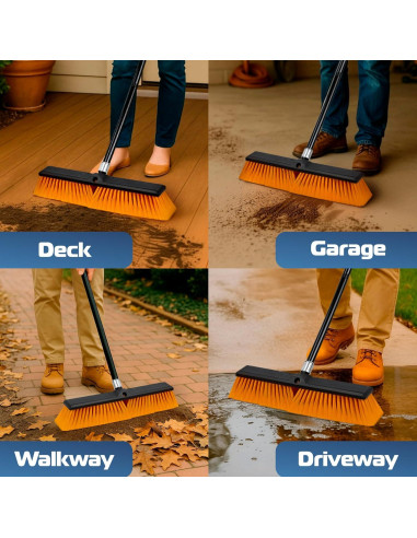 Escoba Push DSV Standard 45cm para Exterior Uso Pesado