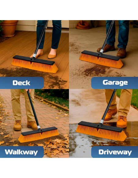 Escoba Push DSV Standard 45cm para Exterior Uso Pesado