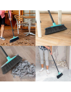 Escoba KeFanta de Cerdas Suaves 30 cm Mango Largo 139,7 cm 2