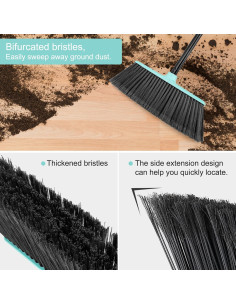 Escoba KeFanta 35.56 cm ángulo con mango 134.62 cm 2