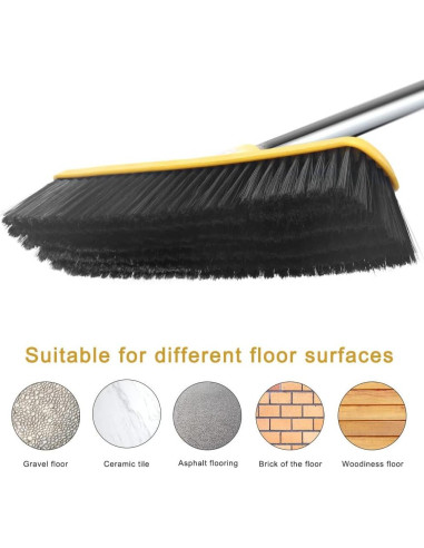 Escoba de Empuje LandHope 120 cm Mango Largo Cerdas Suaves