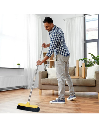 Escoba de Empuje LandHope 120 cm Mango Largo Cerdas Suaves