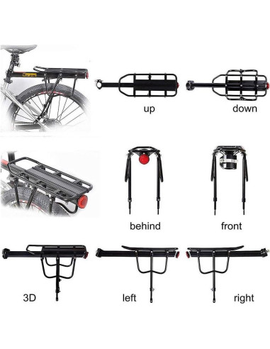 Soporte de Carga Ajustable para Bicicleta West Biking 50kg