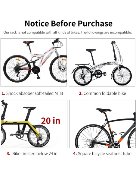 Soporte de Carga Ajustable para Bicicleta West Biking 50kg