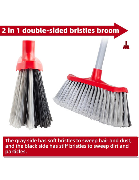 Escoba SDSM Doble Cara 129,54 cm para Interior y Exterior