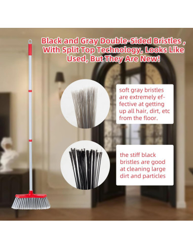 Escoba SDSM Doble Cara 129,54 cm para Interior y Exterior