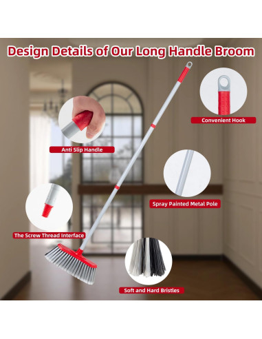 Escoba SDSM Doble Cara 129,54 cm para Interior y Exterior