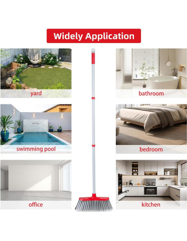 Escoba SDSM Doble Cara 129,54 cm para Interior y Exterior