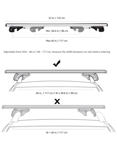 Travesaño de Techo Amazon Basics 132 cm Carga 75 kg