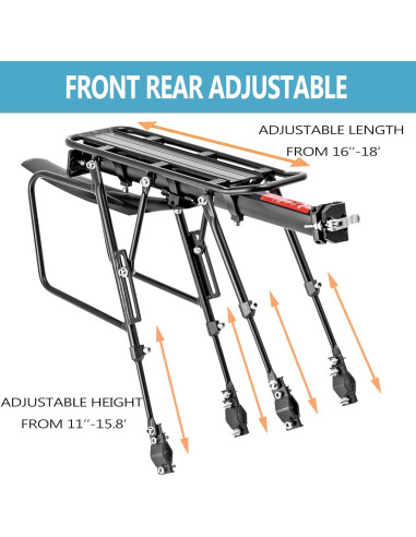 Portabicicletas Trasero YONTUO BCR06 140.61 kg Ajustable